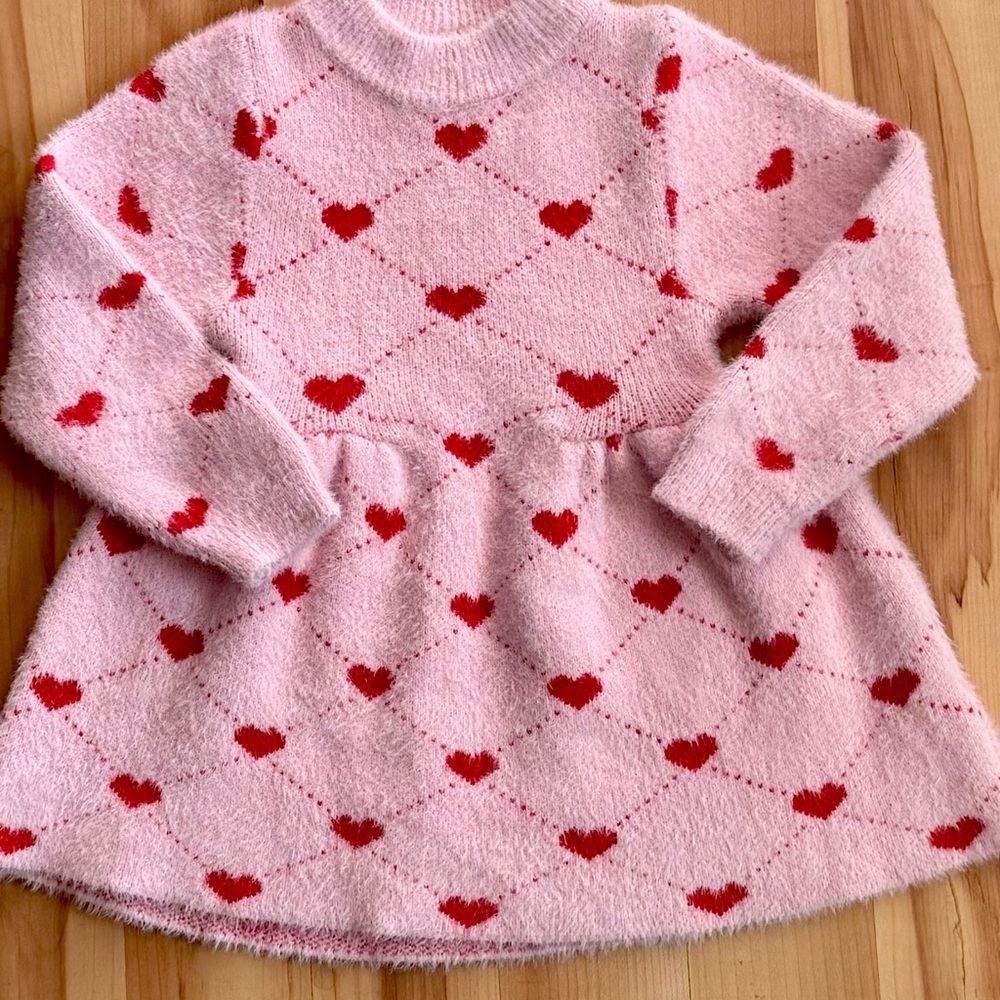 Lola + The Boys Soft Pink Heart Dress